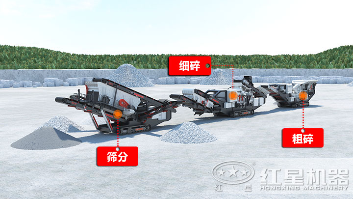 生產(chǎn)線履帶式移動(dòng)破碎站的分工 生產(chǎn)線履帶式移動(dòng)破碎站的分工