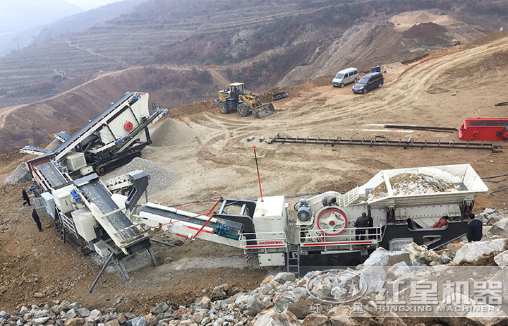 移動式人造沙子機器現場 移動式人造沙子機器現場