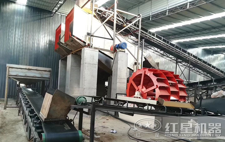 大型水洗砂機設備作業現場 大型水洗砂機設備作業現場