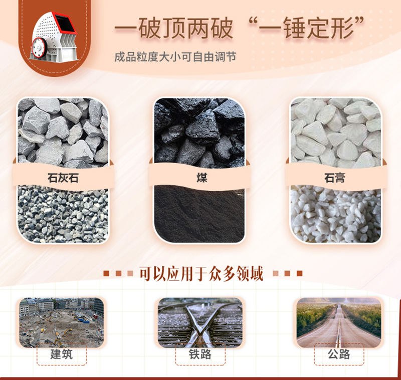 錘破可用于多種物料和領域 錘破可用于多種物料和領域