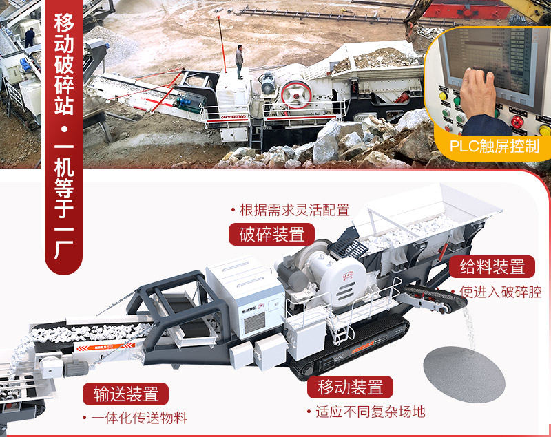 履帶移動破碎站結(jié)構 履帶移動破碎站結(jié)構